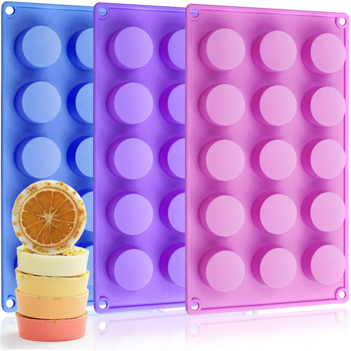 HKNMTT Halloween Silicone Molds for Baking Extra large, 6 Cavities 3D Skull Cake Pizza Pan Molds, Nonstick Halloween Skeleton Mold for Soap Ice 2PCS