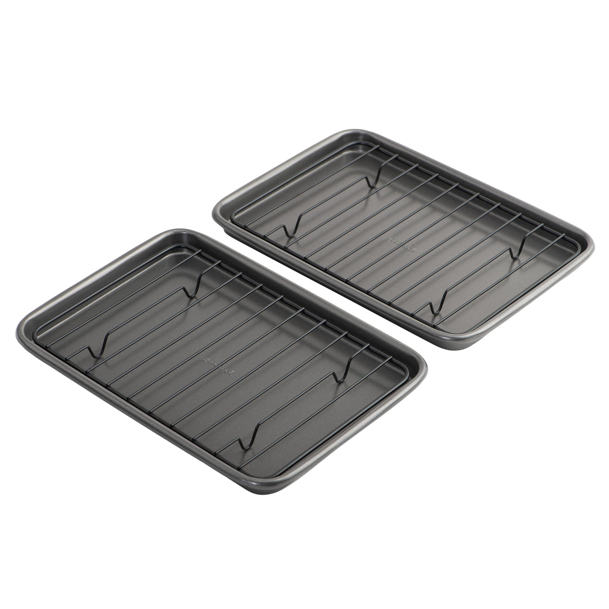 GoodCook Everyday Baking Sheet Set Nonstick Carbon Steel Standard-Sized Cookie Sheets for Even Baking, Bakeware Set Includes 3 Pans with Scratch-Resistant Finish, 13x9-Inch, Gray