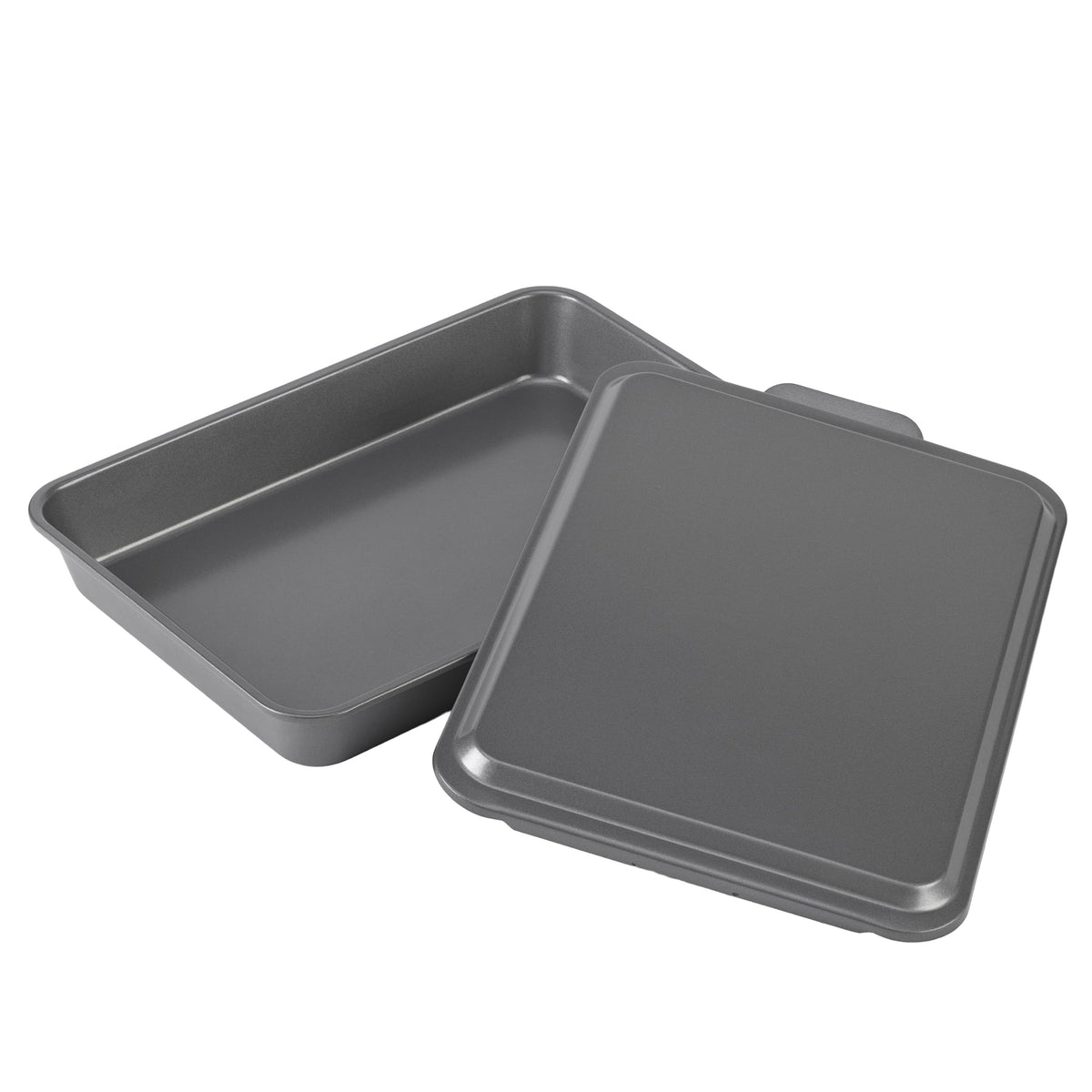 Good Cook Everyday Baking Pan with Scratch-Resistant Metal-Utensil Safe Nonstick, 7 x 11-Inch, Gray