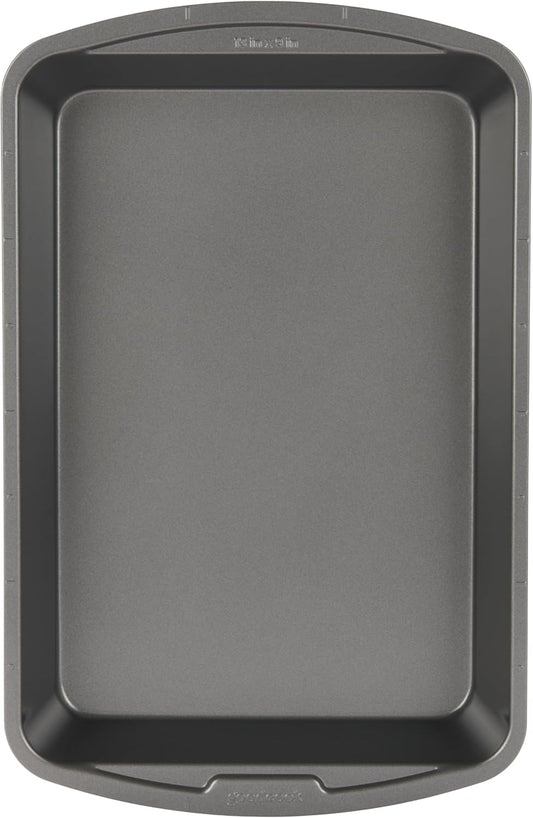 Good Cook Everyday Bake & Roast Pan with Scratch-Resistant Metal-Utensil Safe Nonstick, 13 x 9-Inch, Gray