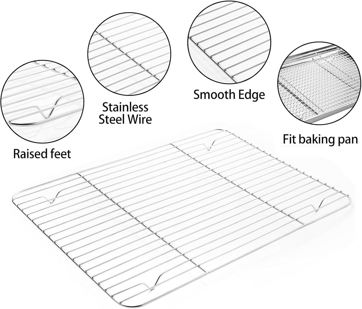 M MCIRCO Baking Sheet with Cooling Rack, Baking Mat Set, Set of 9
