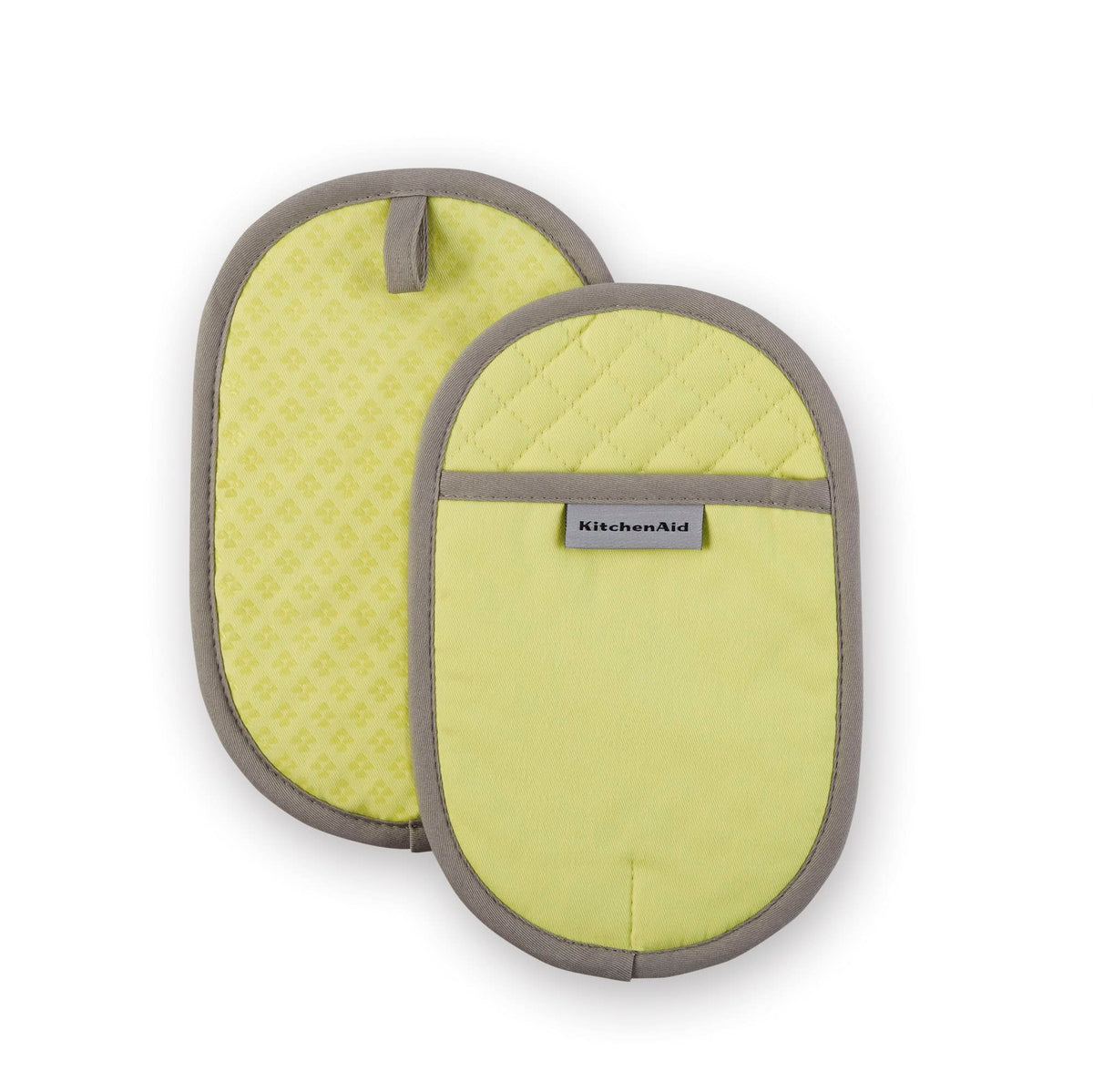 KitchenAid Asteroid Pot Holder 2-Pack Set, Pebbled Palm Green, 6.5"x10"