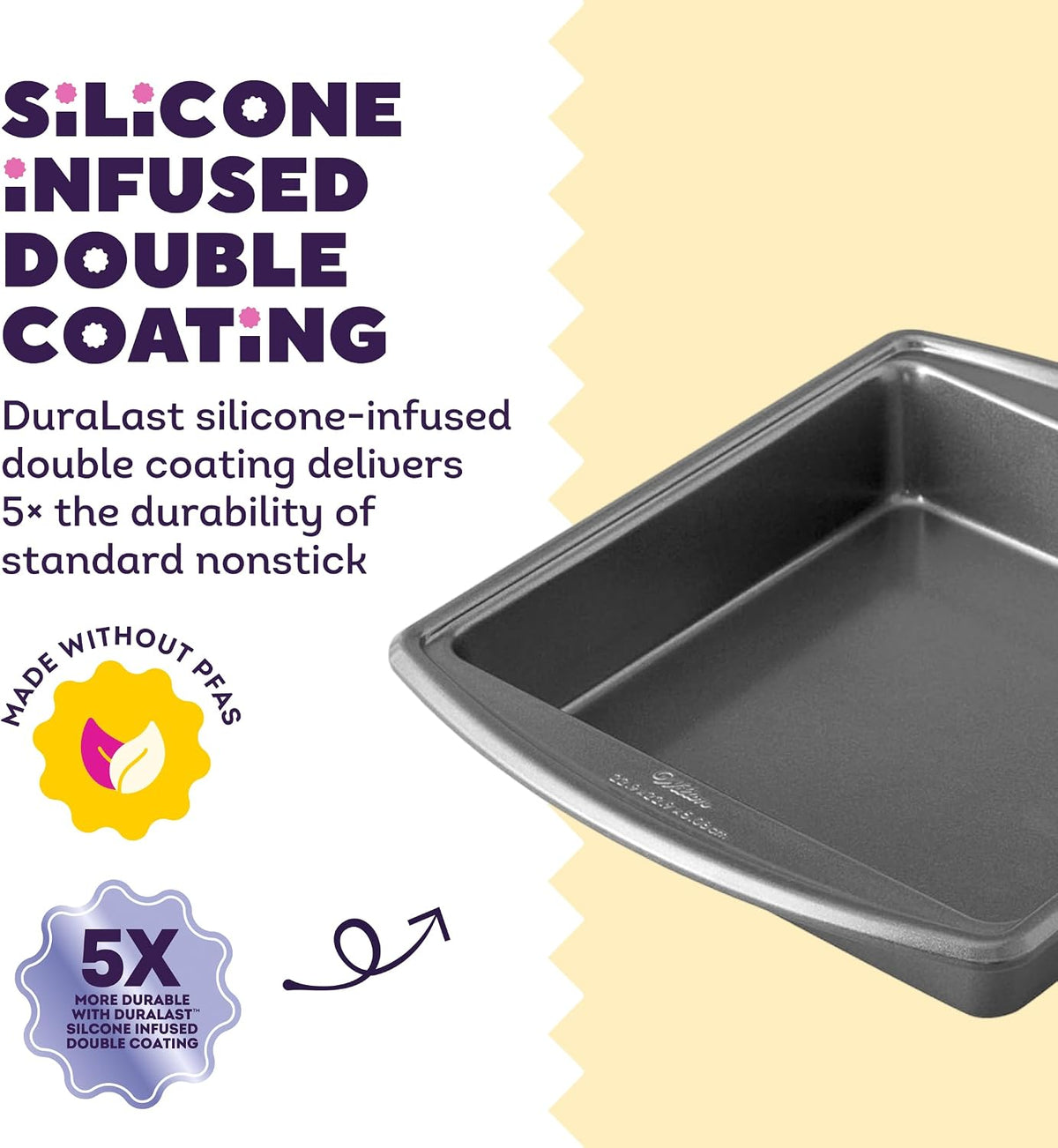 Wilton Platinum Non-Stick Square Pan, Made Without PFAS, 9 x 9 in