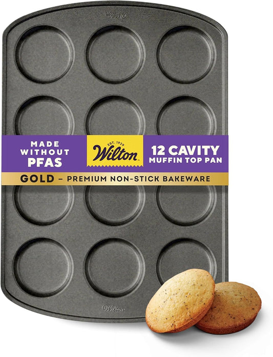 Wilton Gold Non-Stick Muffin Top Pan, Made Without PFAS, 11 x 16 in
