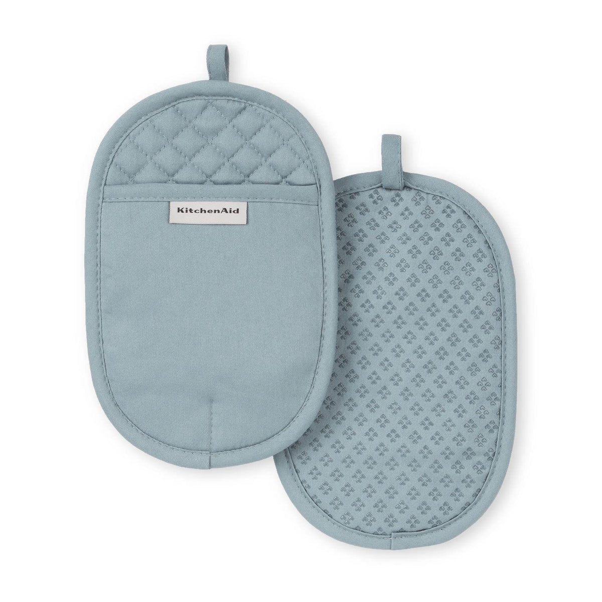 KitchenAid Asteroid Pot Holder 2-Pack Set, Pebbled Palm Green, 6.5"x10"