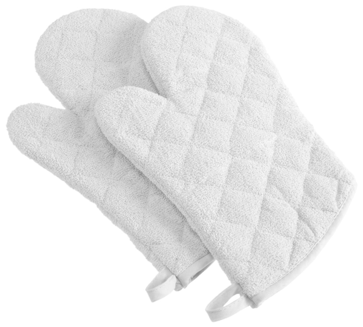 DII Basic Terry Collection 100% Cotton Quilted, Oven Mitt, Nautical Blue, 2 Piece
