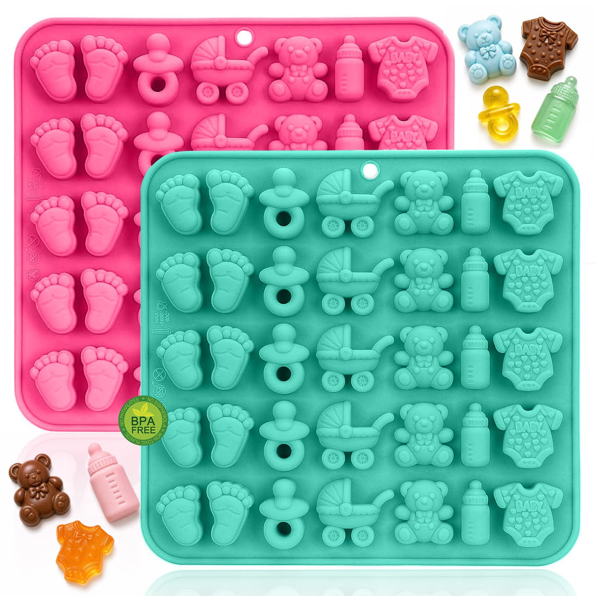 3 Pcs Round Chocolate Cookie Molds Set,12-Cavity Silicone Mold with 30 Clear Treat Boxes, Round Baking Mold for Candy, Mini Cake, Individually Wrapped Cakesicle Party Favor Packaging