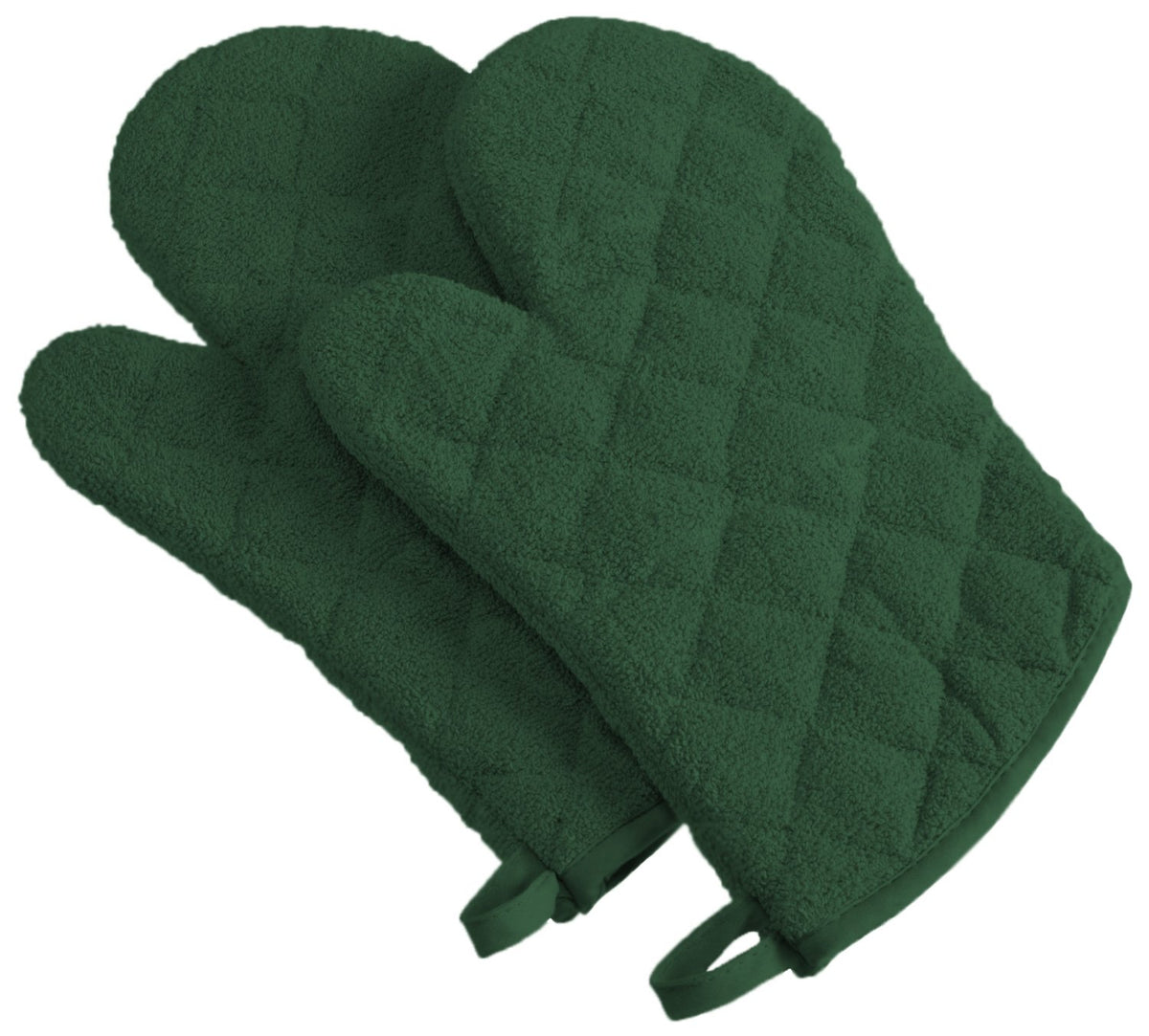 DII Basic Terry Collection 100% Cotton Quilted, Oven Mitt, Nautical Blue, 2 Piece