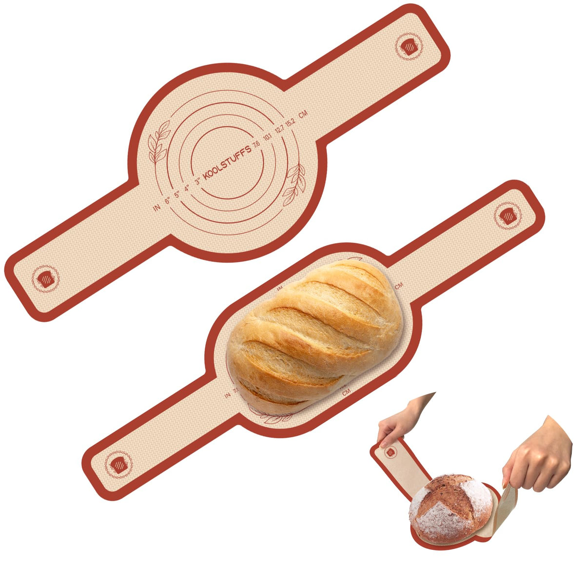 Koolstuffs Silicone Baking Mat, Nonstick and Reusable, 3 Pack