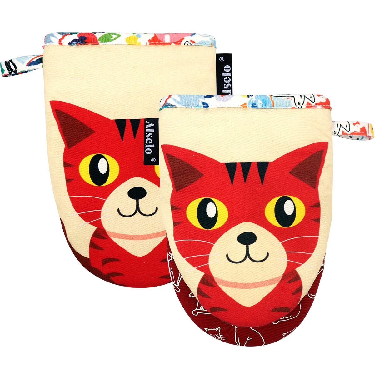 Alselo Oven Mitts, 7"x13.5", 1 Pair
