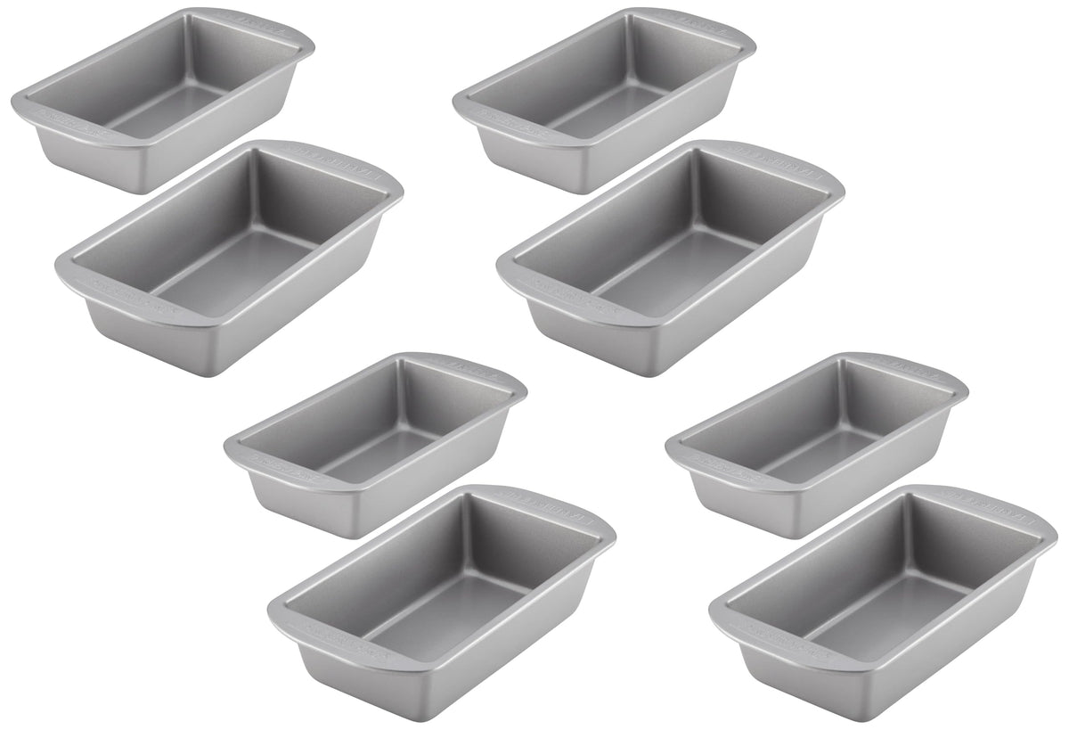 Farberware Nonstick Bakeware Bread and Meat Loaf Pan Set for Baking, Gray