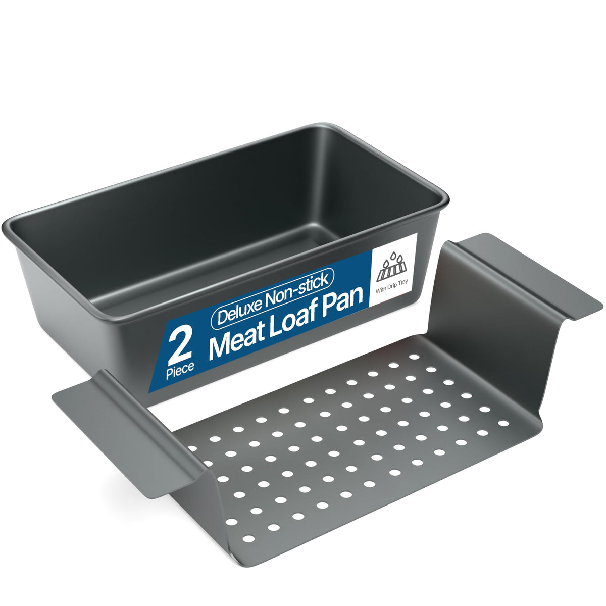 Loaf Pan Set 4-Piece - Deluxe Nonstick Carbon Steel Bakeware for Perfect Bread and Cakes – Dishwasher Safe, Premium Pans for Home Baking