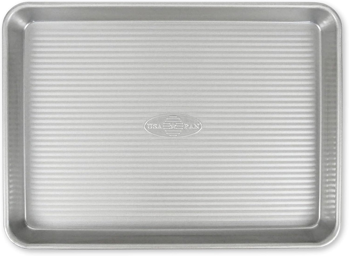 USA Pan Bakeware Nonstick Quarter Sheet Pan, Baking Sheet Aluminized Steel, Pan Measures: 13 x 9.5 x 1 inches