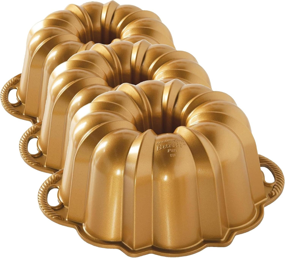 Nordic Ware Anniversary Bundt, 15 Cups, Gold