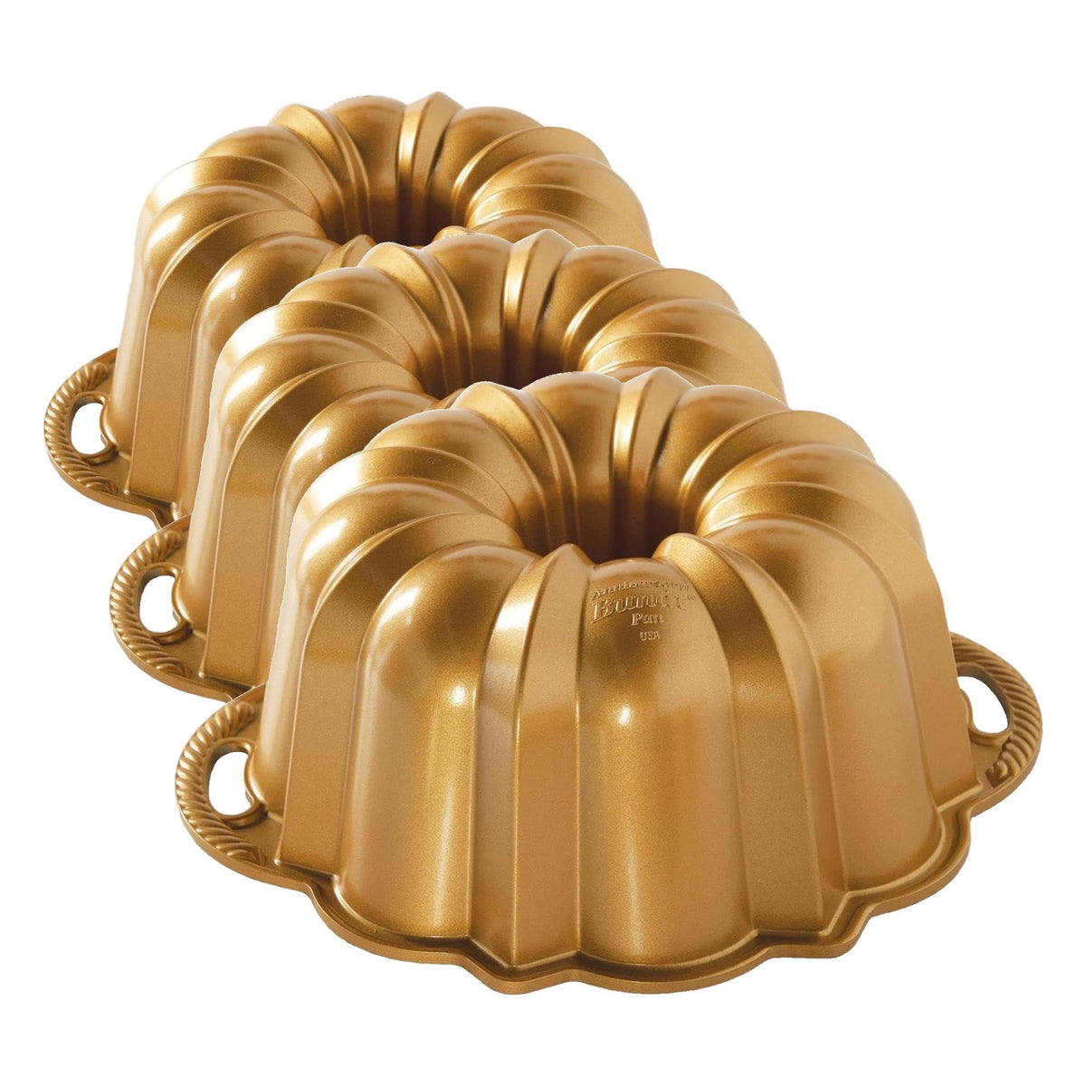 Nordic Ware Anniversary Bundt, 15 Cups, Gold
