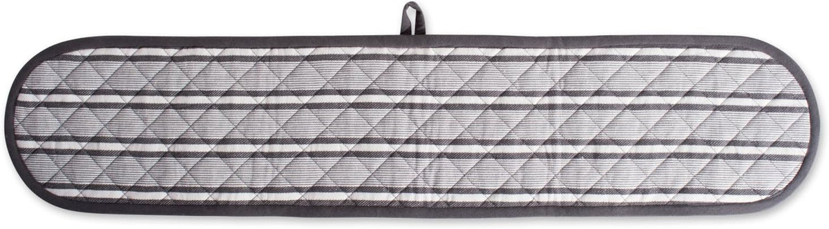 DII Double Strip Chef Kitchen Cooking & Baking Collection, Double Oven Mitt, 35x7.5, Mineral Gray