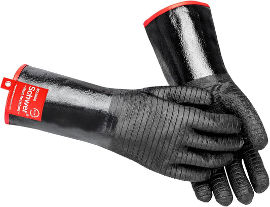 Schwer Heat Resistant BBQ Glove for Oven & Fryer Smoker, CR8000, 14inch