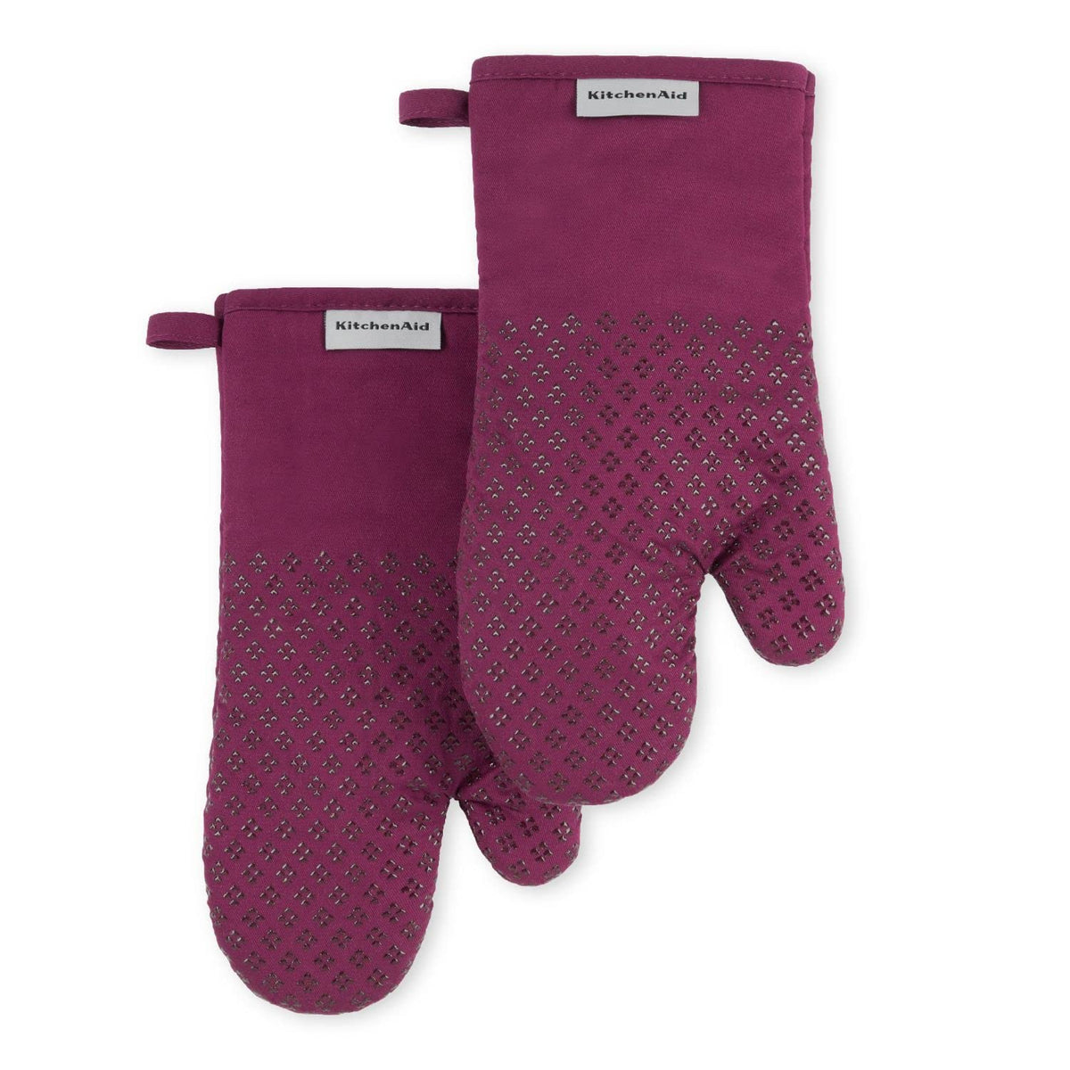 KitchenAid Asteroid Oven Mitt Set, 7"x12.5", Fire Red, 2 Piece
