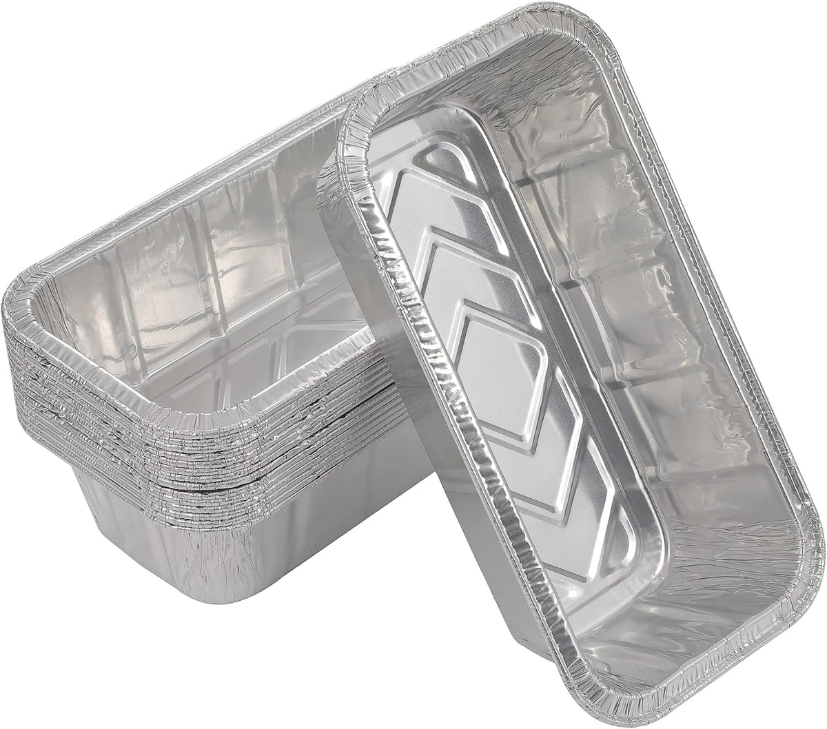 Waytiffer Loaf Pans [25 Pack] 2Lb Heavy Duty Disposable Aluminum Foil Premium Bread Tins Standard Size - 8.5" X 4.5" X 2.5" Perfect for Homemade Cakes & Breads