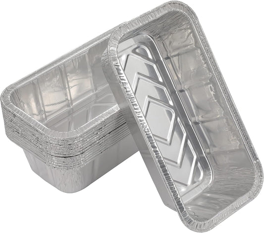 Waytiffer Loaf Pans [25 Pack] 2Lb Heavy Duty Disposable Aluminum Foil Premium Bread Tins Standard Size - 8.5" X 4.5" X 2.5" Perfect for Homemade Cakes & Breads