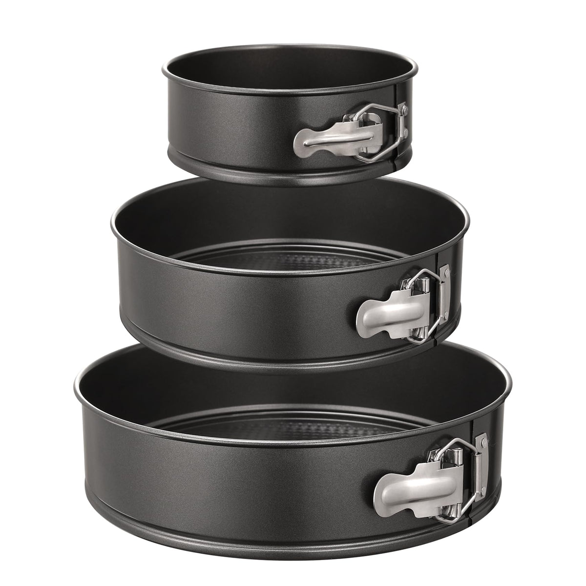 Hiware 4-Inch Mini Springform Pan Set - 4 Piece Small Nonstick Cheesecake Pan for Mini Cheesecakes, Pizzas and Quiches