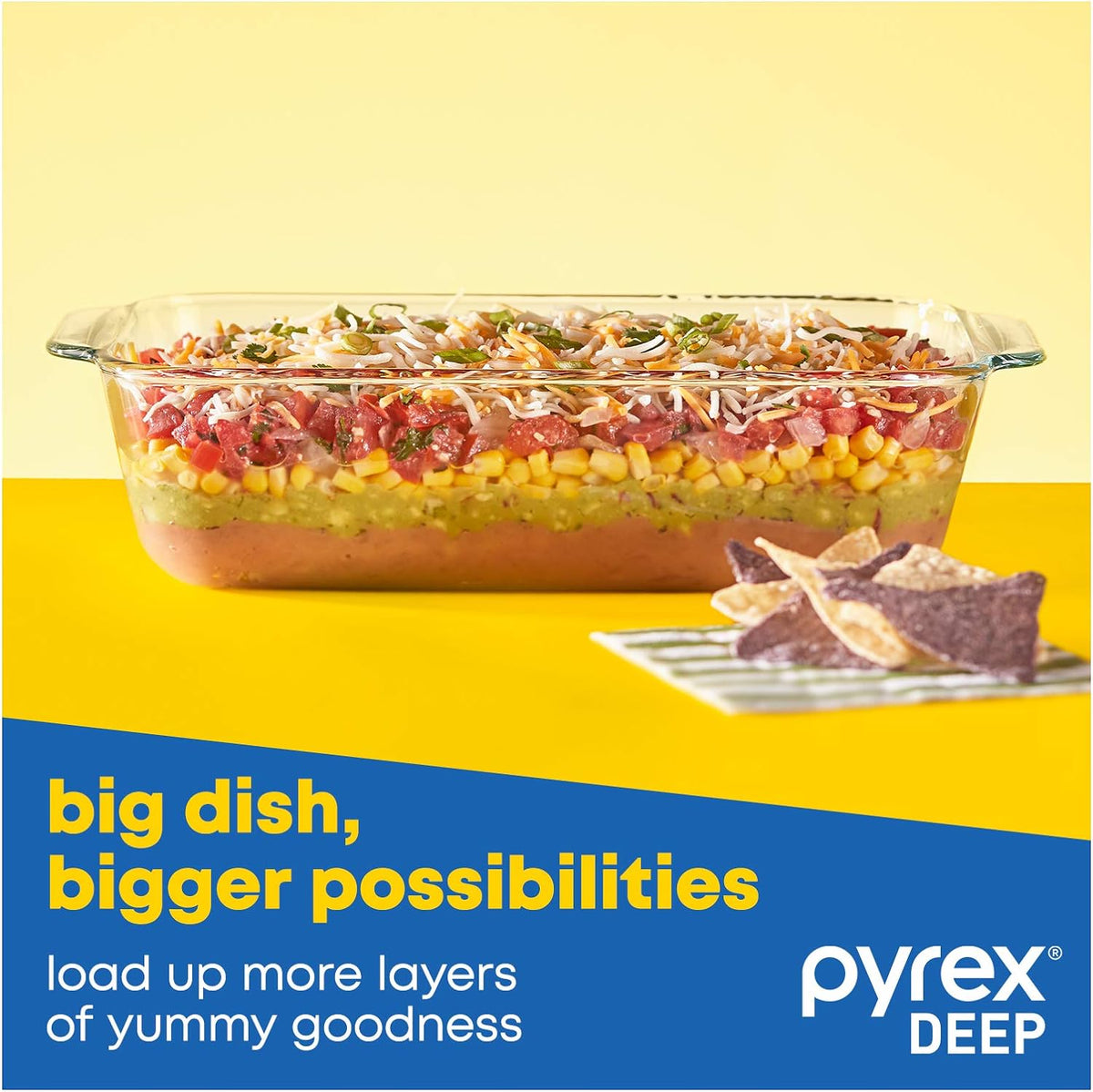 Pyrex Deep 3-Pack Glass Baking Dish Set (9"x13", 7"x11", 8"x8")