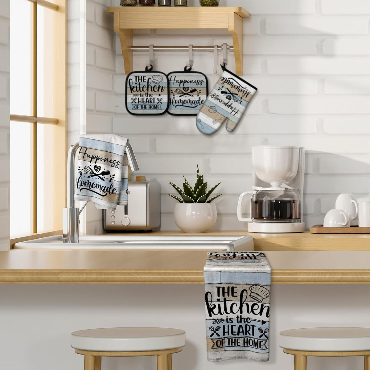 Sratte 6 Pcs Farmhouse Kitchen Decor Accessories Set