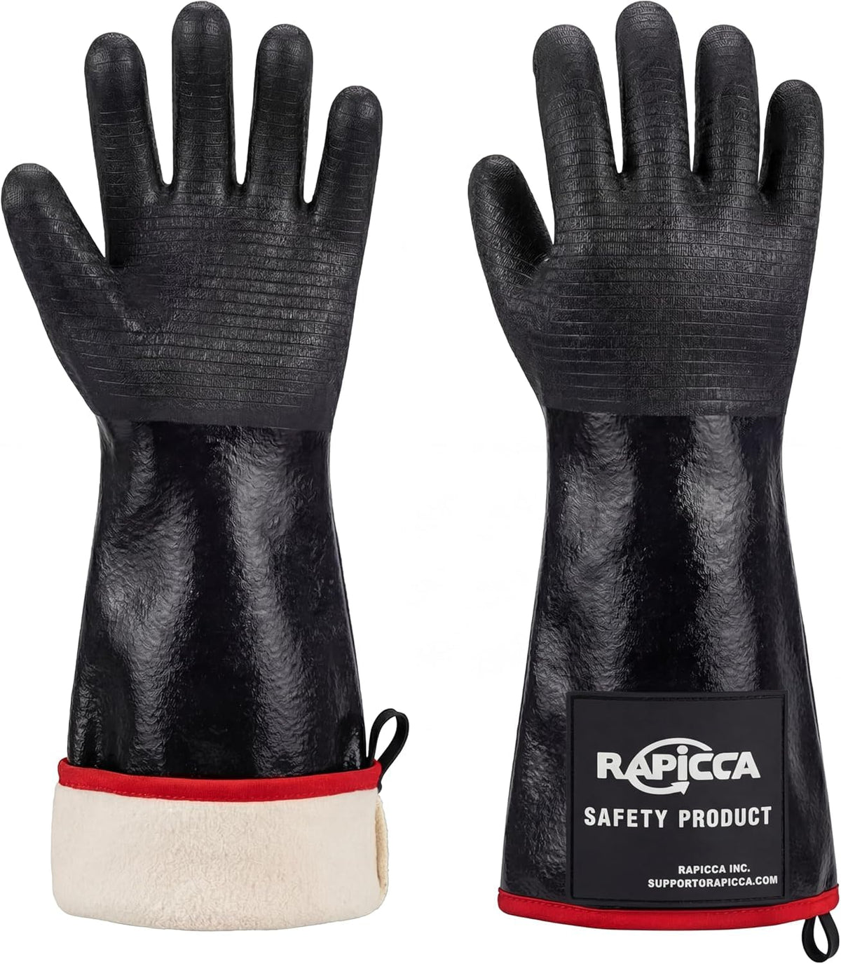 RAPICCA BBQ Grill Gloves, 932°F Heat Resistant Neoprene, 14 in XL