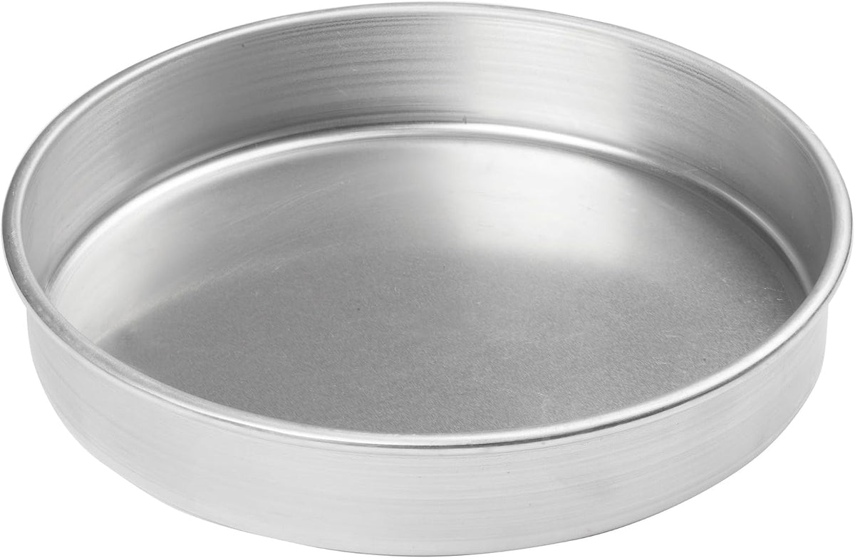 Winco 10" Red Heavy-Duty Round Layer Aluminum Cake Pan
