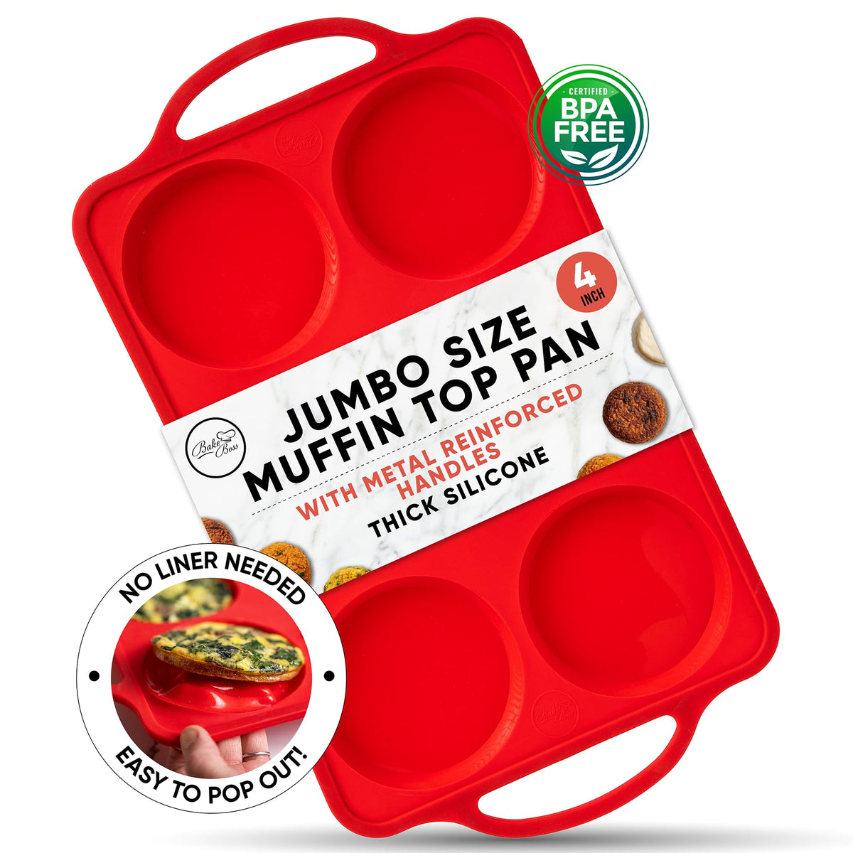 Silicone Muffin Pans, 2-Pack Regular 12 Cup & Mini 24 Cup, BPA-Free