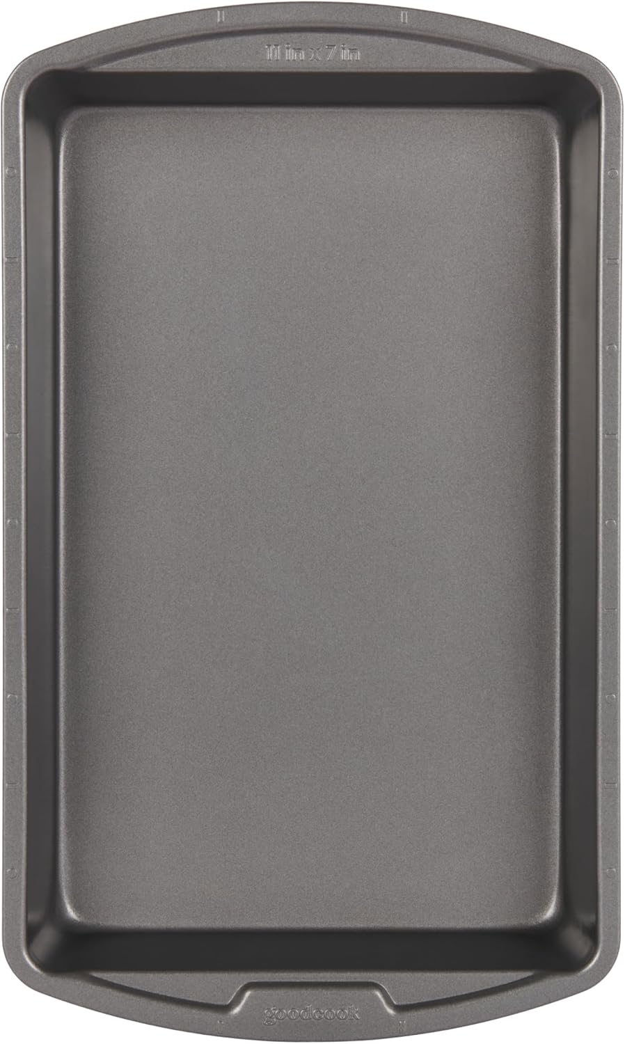 Good Cook Everyday Baking Pan with Scratch-Resistant Metal-Utensil Safe Nonstick, 7 x 11-Inch, Gray