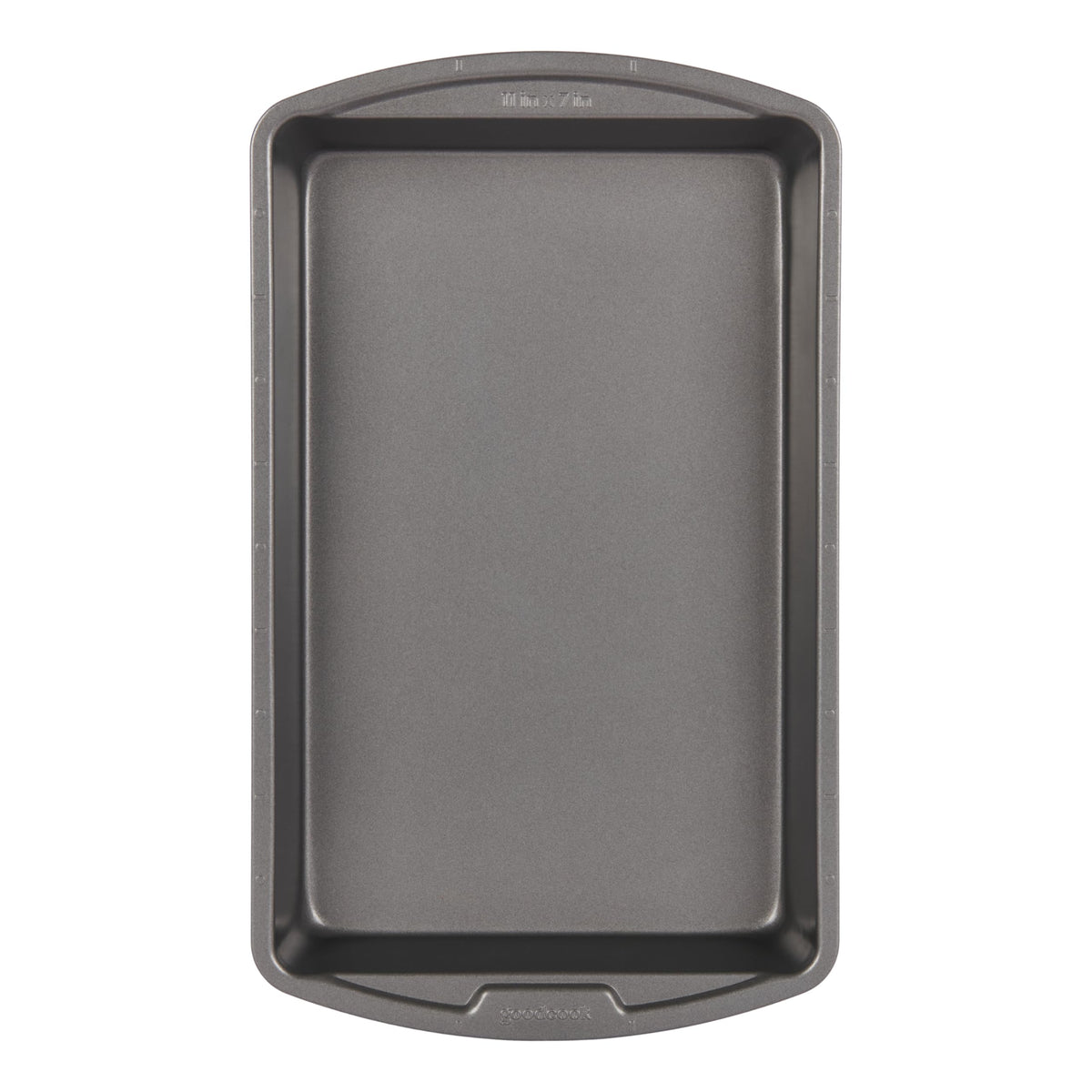 Good Cook Everyday Baking Pan with Scratch-Resistant Metal-Utensil Safe Nonstick, 7 x 11-Inch, Gray