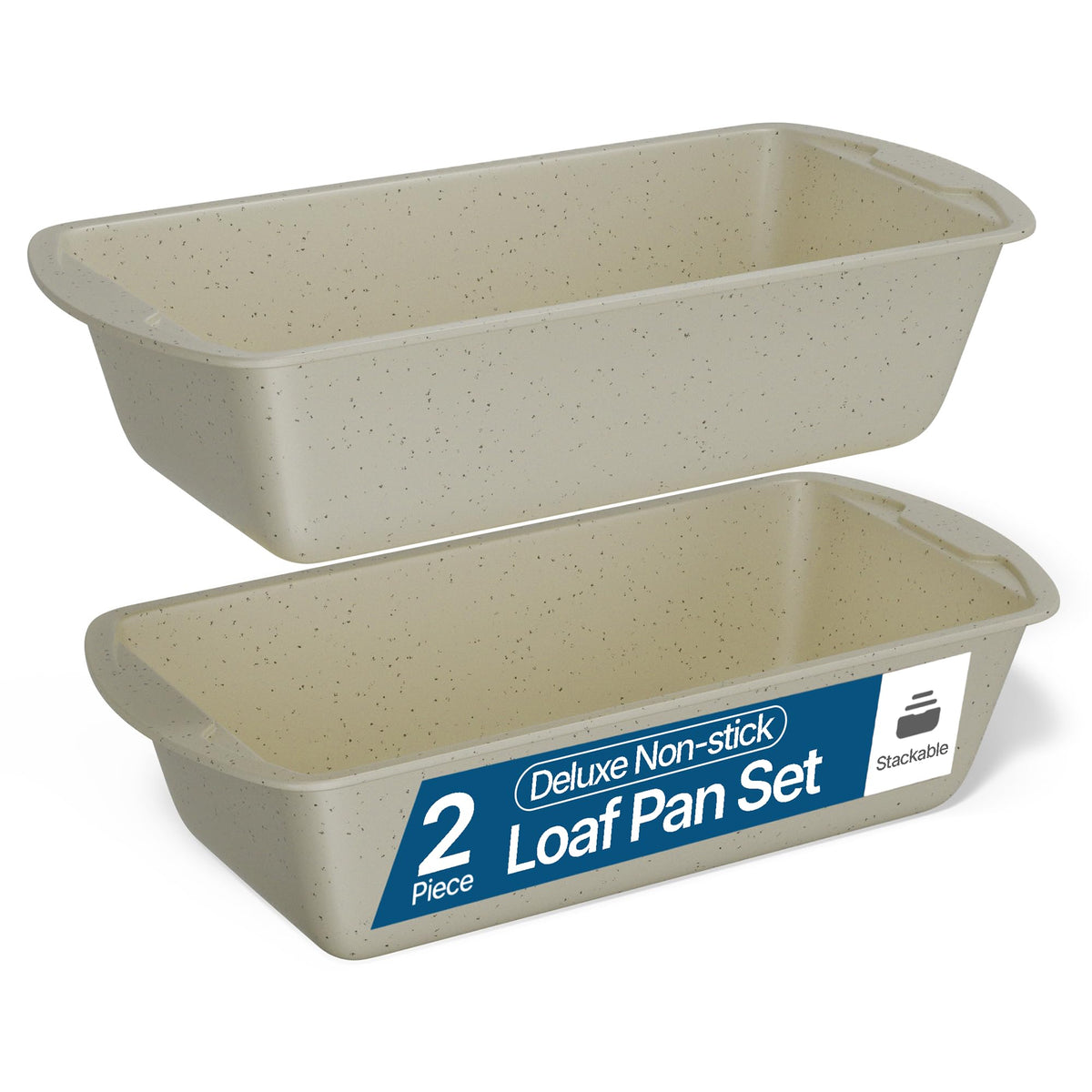 Loaf Pan Set 4-Piece - Deluxe Nonstick Carbon Steel Bakeware for Perfect Bread and Cakes – Dishwasher Safe, Premium Pans for Home Baking
