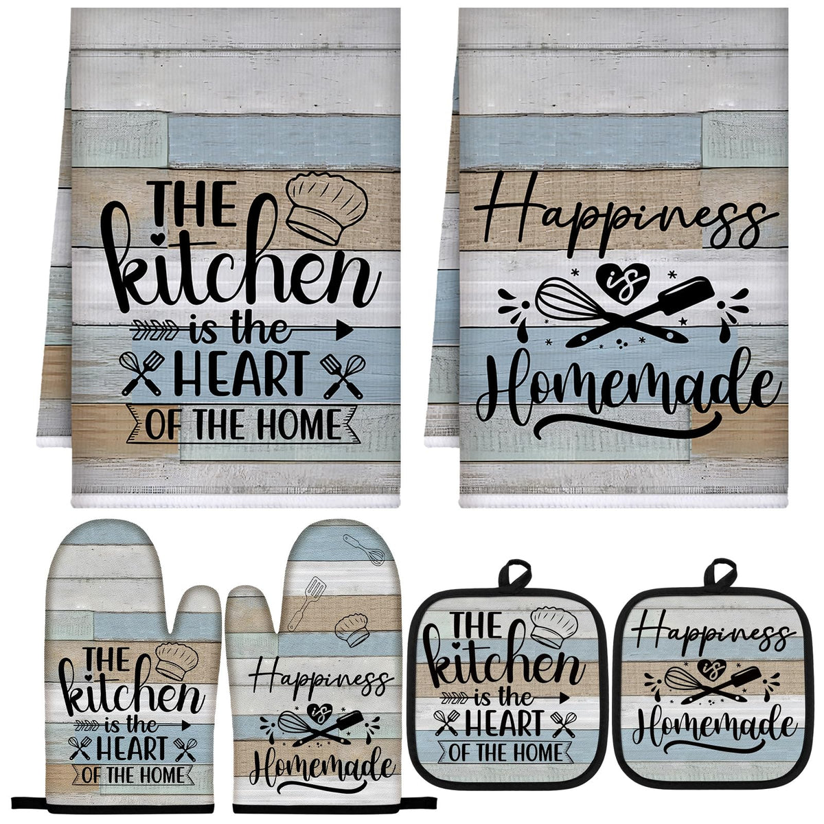 Sratte 6 Pcs Farmhouse Kitchen Decor Accessories Set