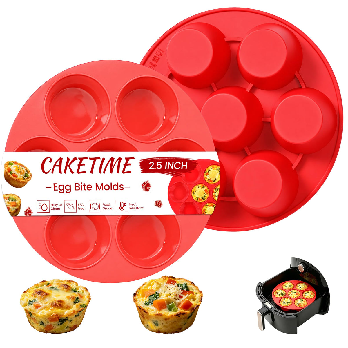 12 Cups Silicone Muffin Pans for Baking Cupcake Pan Nonstick Silicone Molds