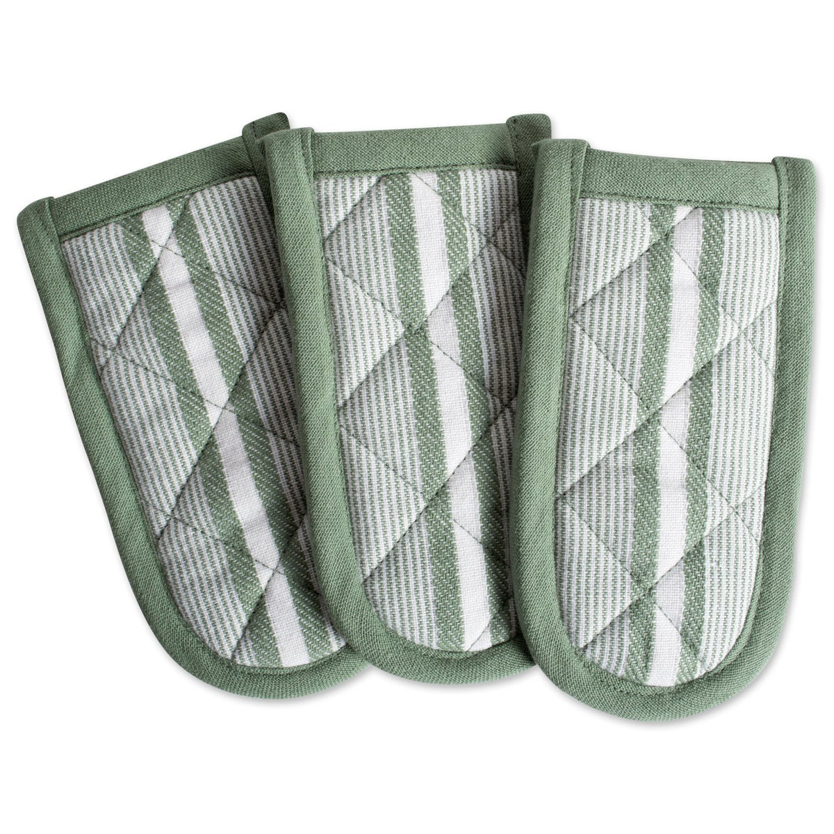 DII Double Strip Chef Kitchen Cooking & Baking Collection, Double Oven Mitt, 35x7.5, Mineral Gray