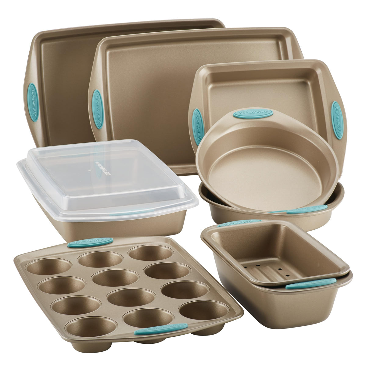 Rachael Ray Cucina Nonstick Bakeware Baking Pans Set, Baking Set 10-Piece