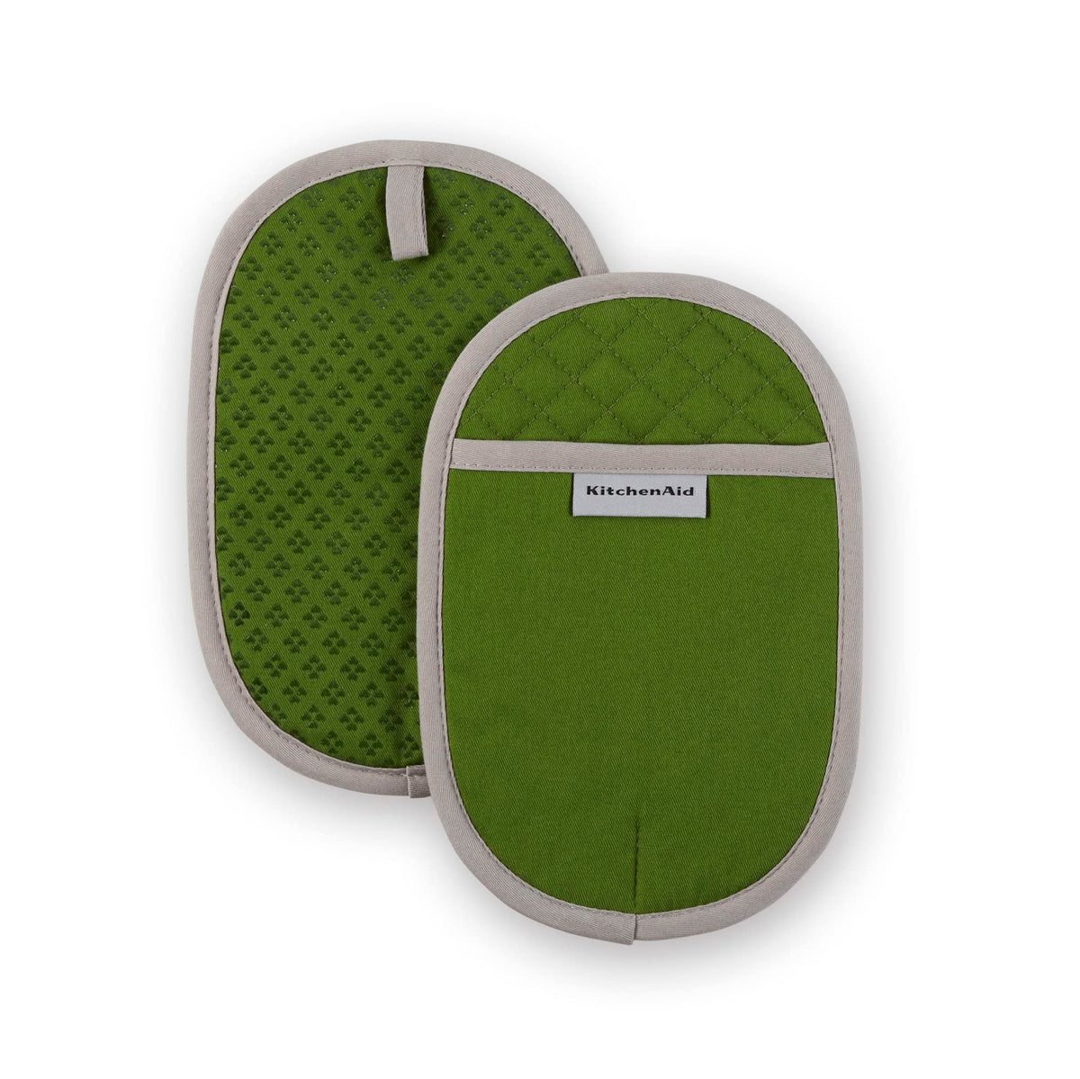 KitchenAid Asteroid Pot Holder 2-Pack Set, Pebbled Palm Green, 6.5"x10"