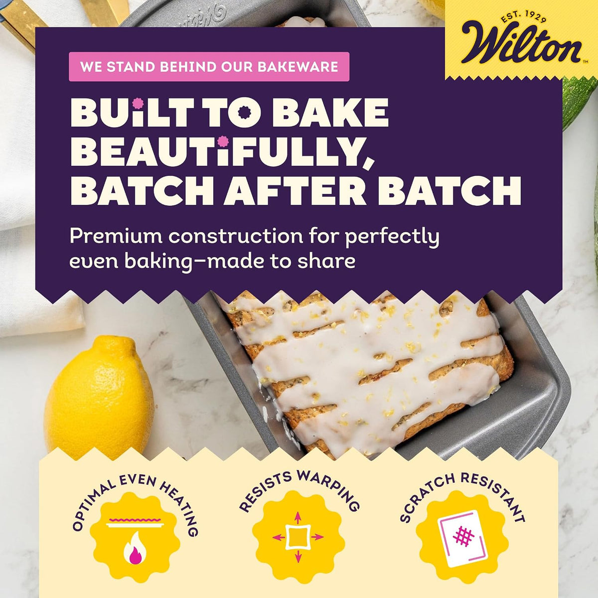 Wilton Gold Non-Stick Loaf Pan, Made Without PFAS, 9 x 5 in.