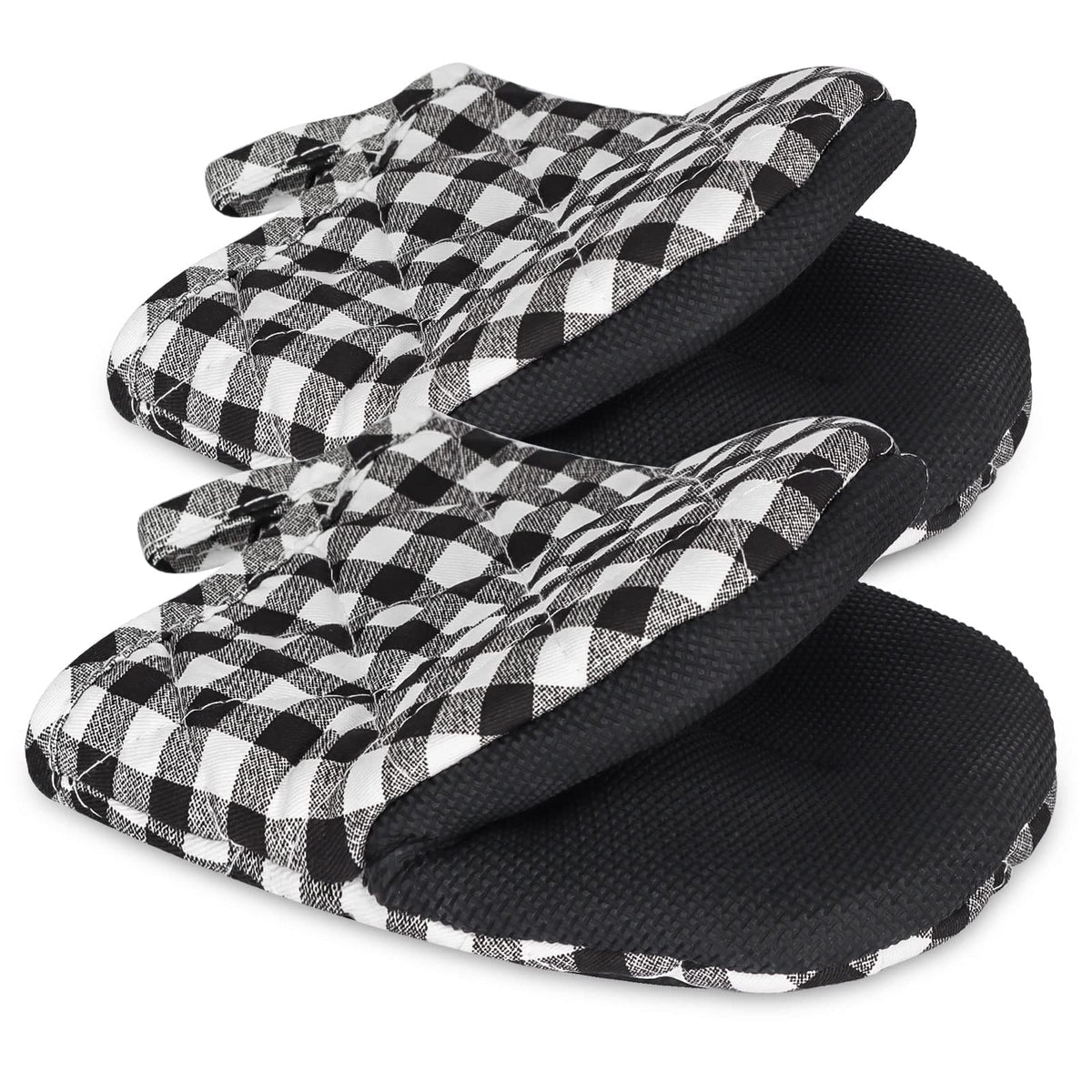 Goldmeet Mini Oven Mitts 2-Pack, 7"x5.5", 500°F Silicone Grip, Gray