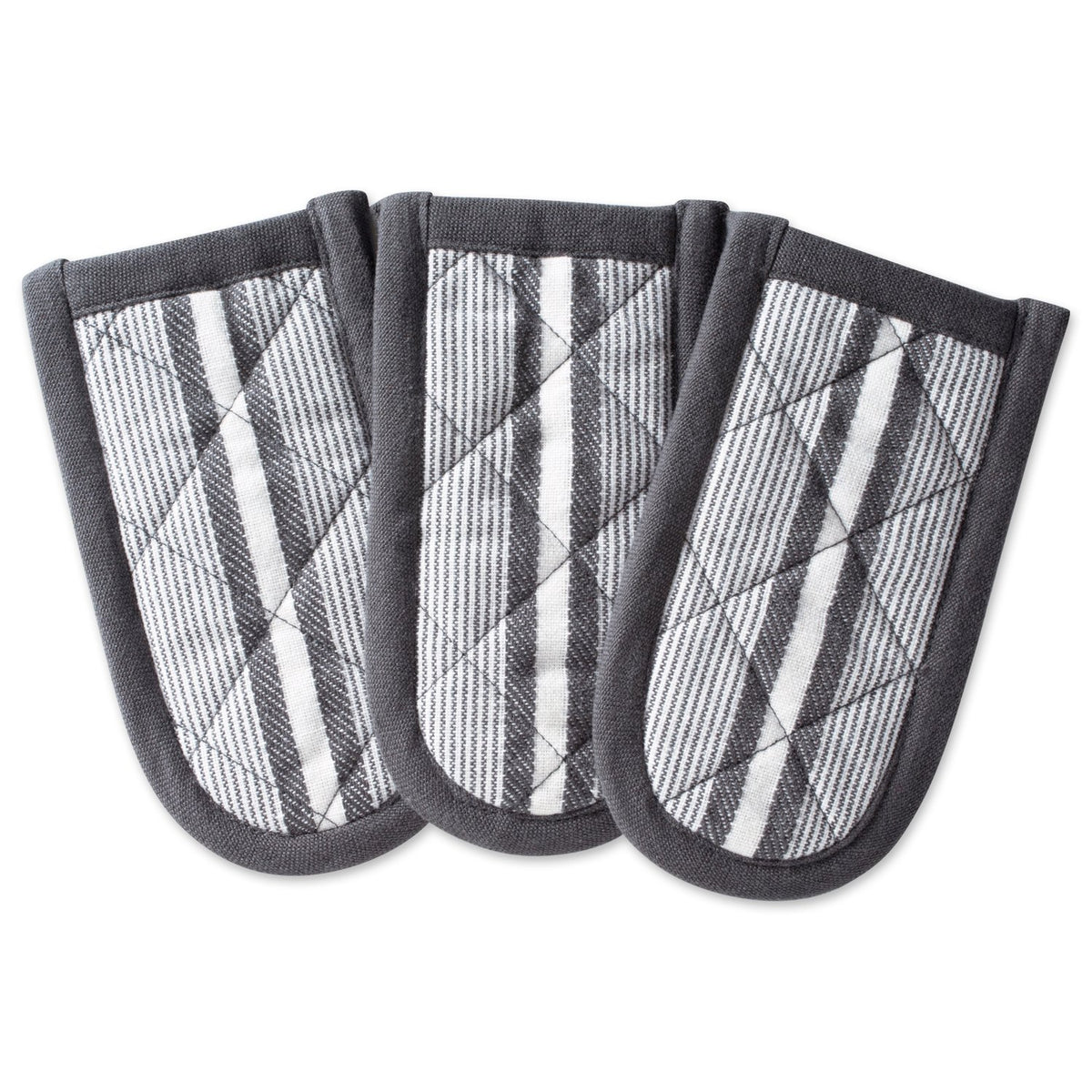 DII Double Strip Chef Kitchen Cooking & Baking Collection, Double Oven Mitt, 35x7.5, Mineral Gray