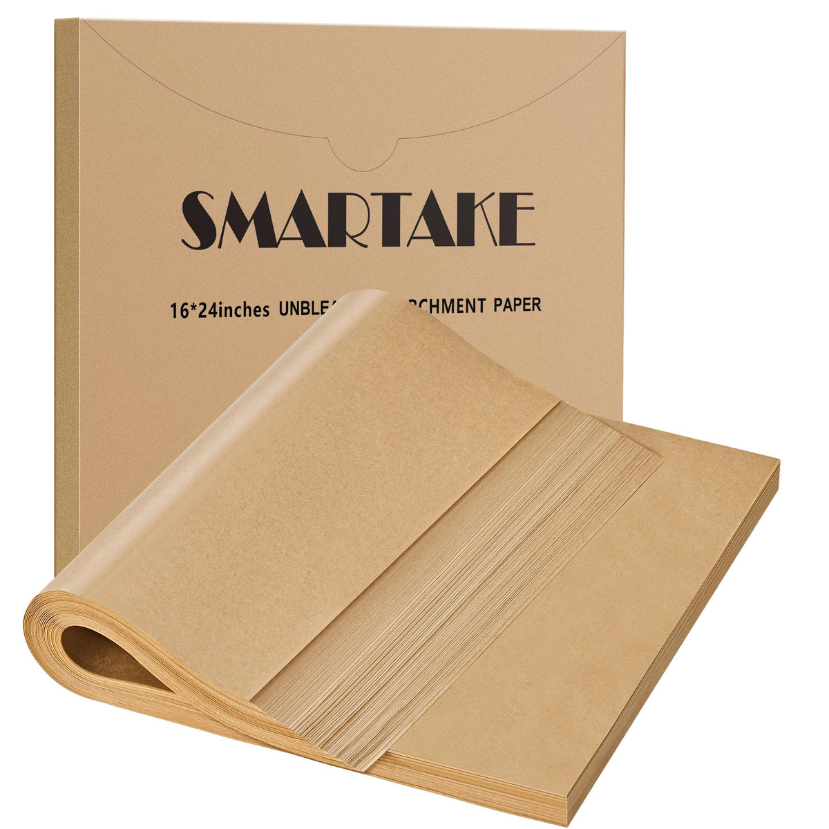 SMARTAKE 200 Pcs Parchment Paper Baking Sheets, 12x16 Inches, Non-Stick