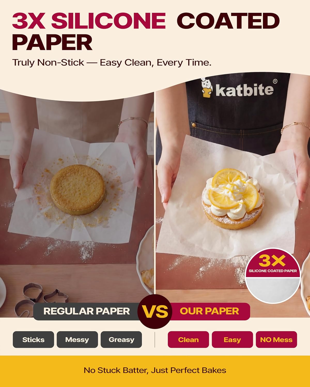 Katbite Tulip Cupcake Liners 200PCS, Muffin Baking Cups Holders