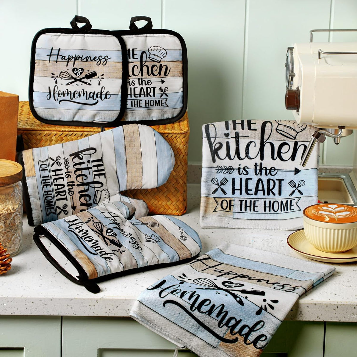 Sratte 6 Pcs Farmhouse Kitchen Decor Accessories Set