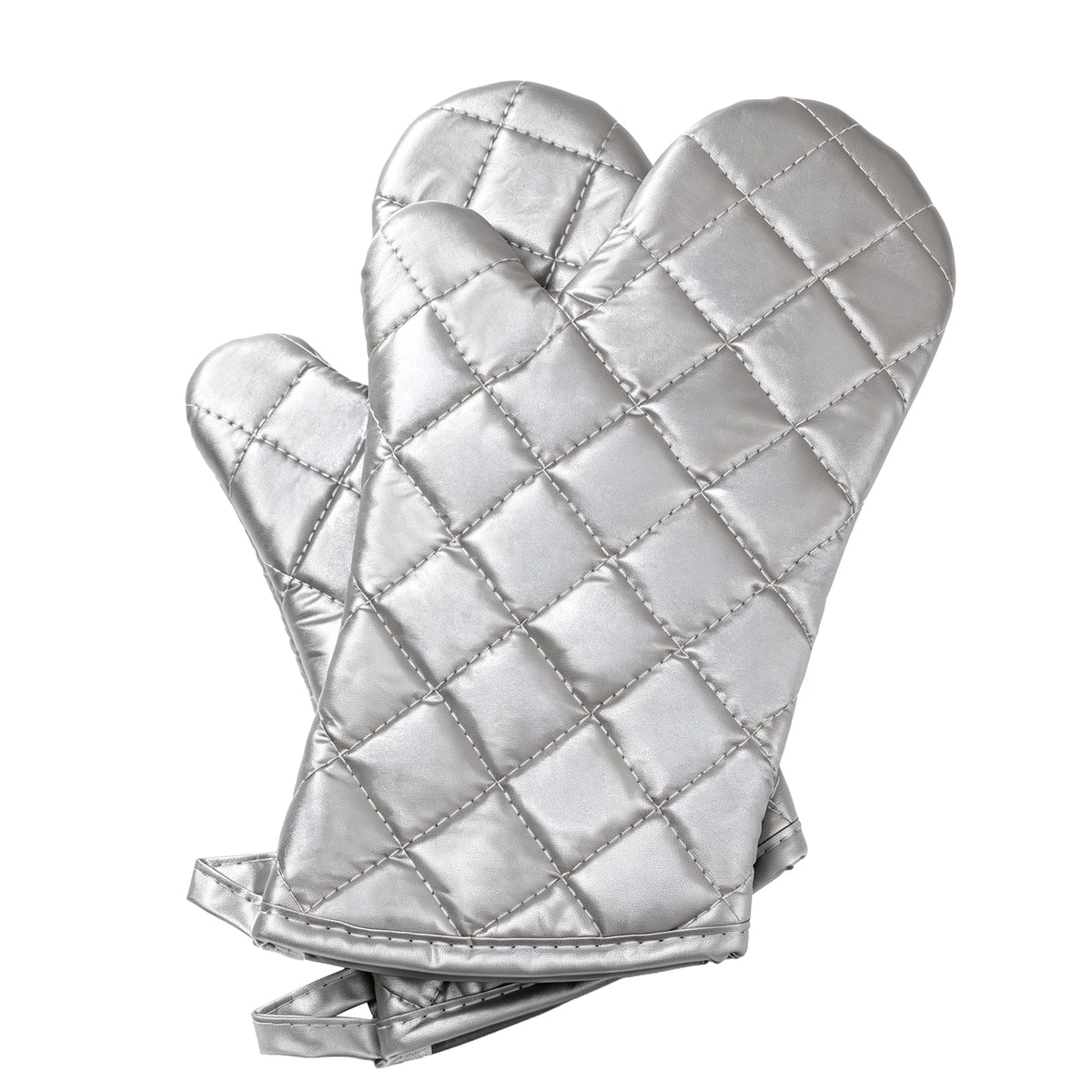 ARCLIBER Gray 16" Quilted Terry Oven Mitts 2 Pairs Heat Resistant