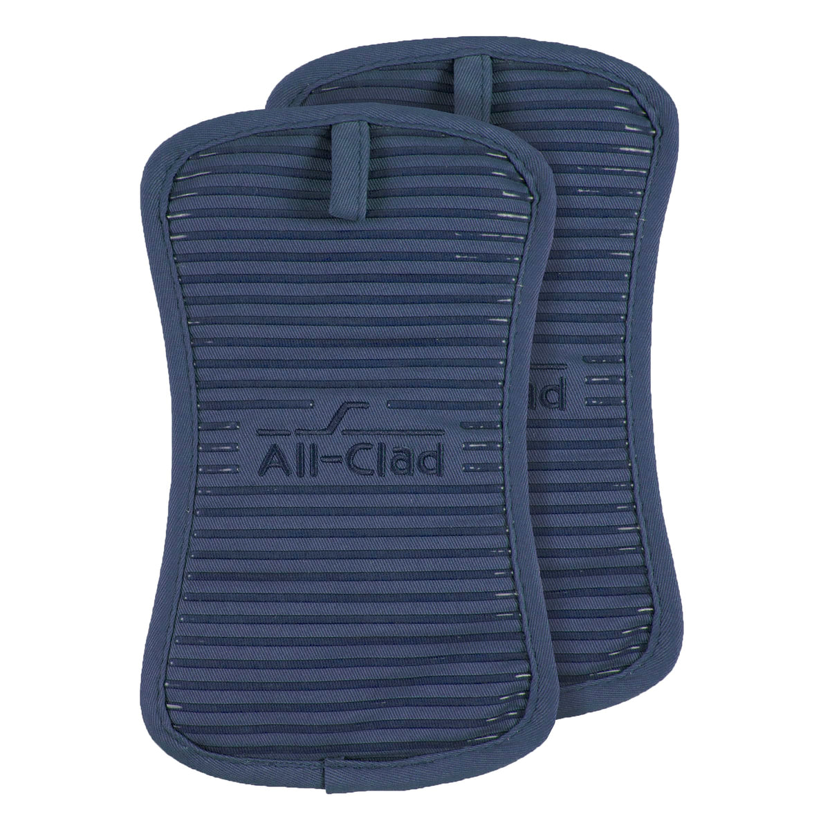 All-Clad Premium Pot Holder & Hot Pad: Heat Resistant to 500 Degrees - 100% Cotton, 10"x6.25" Hot Pad for Kitchen and Barbeque, (2-Pack), Indigo