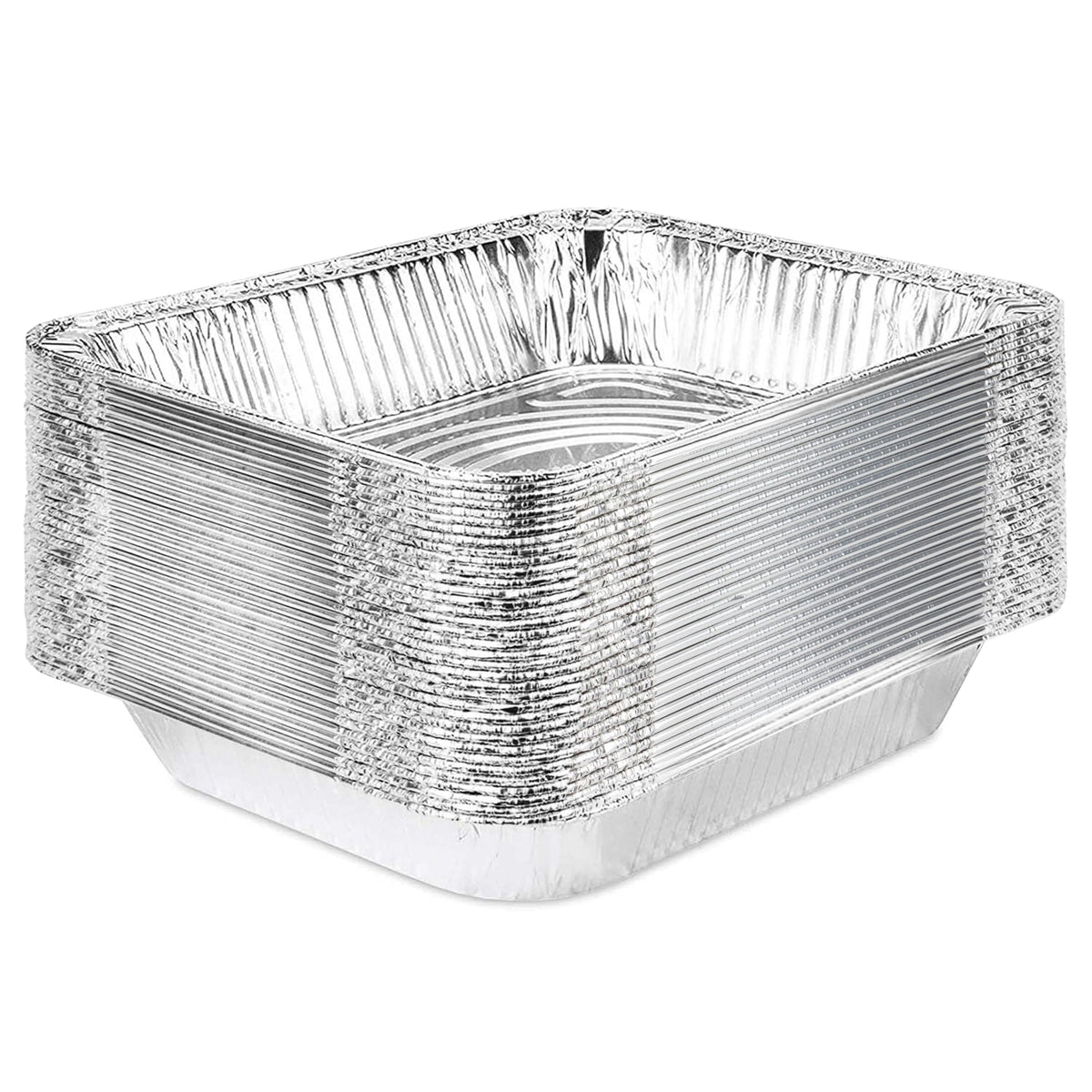 Stock Your Home Aluminum Pans 9x13 Disposable Foil Pans (30 Pack) - Half Size Steam Table Deep Trays - Tin Foil Pans Great for Cooking, Heating, Storing, Prepping Food