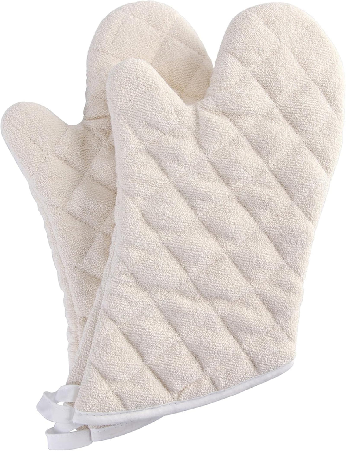 ARCLIBER Gray 16" Quilted Terry Oven Mitts 2 Pairs Heat Resistant