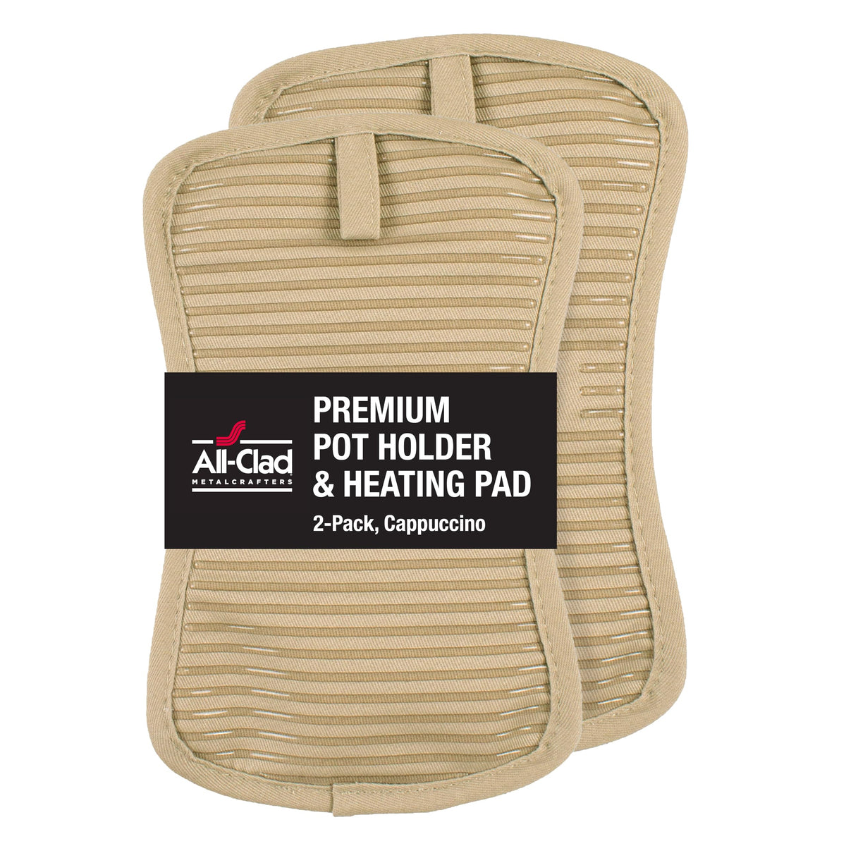 All-Clad Premium Pot Holder & Hot Pad: Heat Resistant to 500 Degrees - 100% Cotton, 10"x6.25" Hot Pad for Kitchen and Barbeque, (2-Pack), Indigo