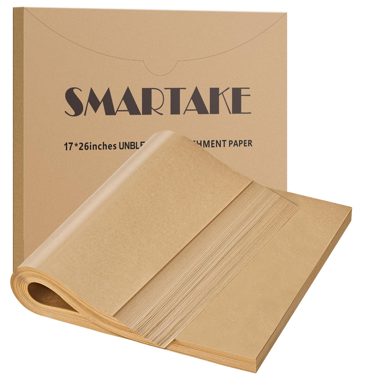 SMARTAKE 200 Pcs Parchment Paper Baking Sheets, 12x16 Inches, Non-Stick